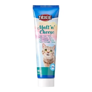 خمیر مالت گربه تریکسی با پنیر و بیوتین، مناسب کنترل گلوله مو TRIXIE Malt’n’Cheese Anti-Hairball Paste for Cats
