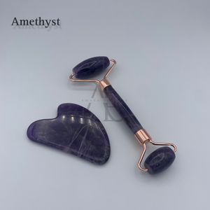 ست گواشا و ماساژور رولی-سنگ آمتیست A++