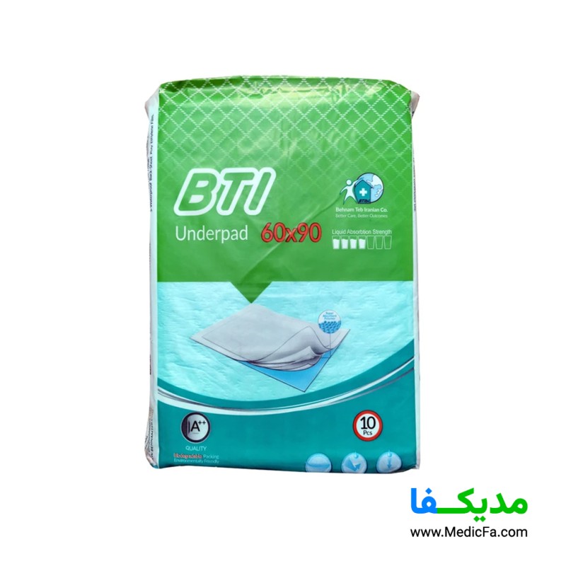 زیرانداز بهداشتی بیمار بی تی آی مدل 02 بسته 10 عددی