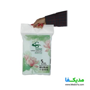 پد زیر انداز یکبار مصرف بهداشتی گلدل مدل 01 بسته 5 عددی