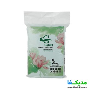 زیر انداز یکبار مصرف بهداشتی بیمار گلدل مدل 01 بسته 5 عددی