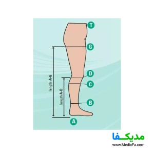 جوراب واریس سما طب پاکان مدل BF کد 7016