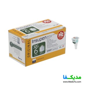 سوزن قلم انسولین پیک سلوشن 6 میلی متر بسته 100 عددی