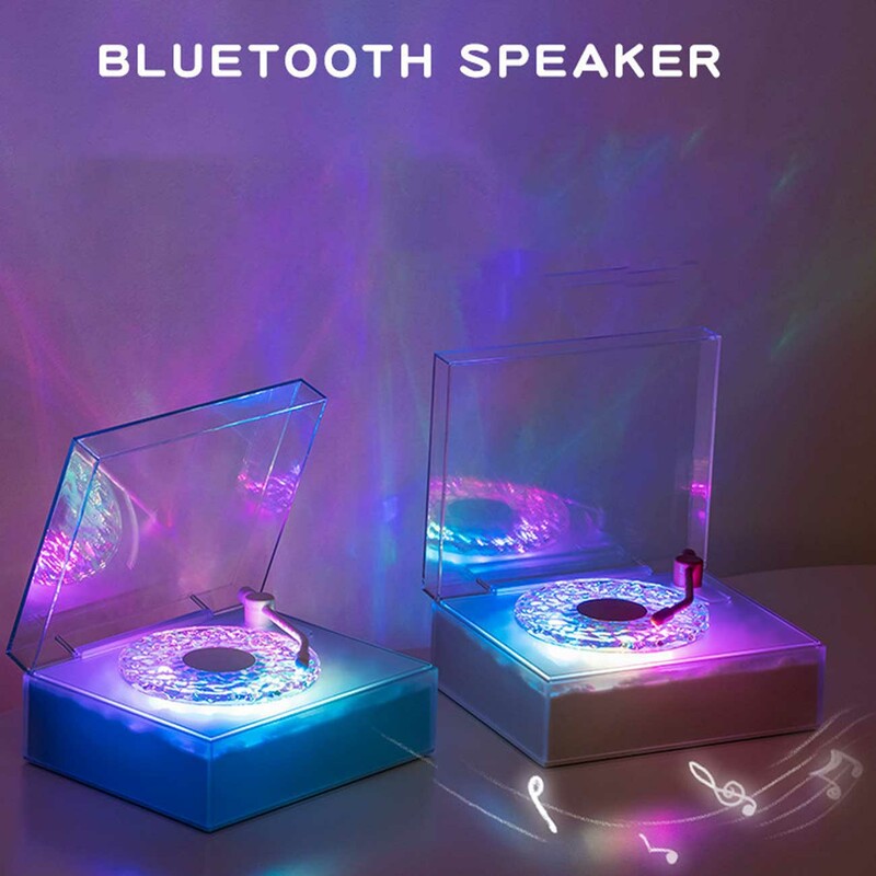 اسپیکر طرح گرامافون و چراغ خواب رومیزی شانک‌سی