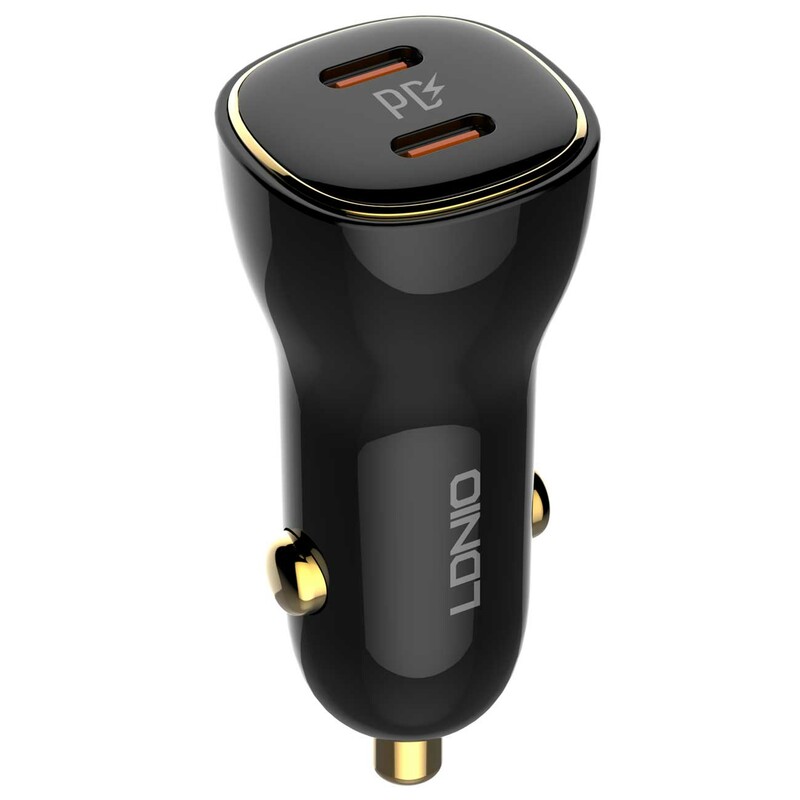 شارژر خودرویی تایپ‌سی 60 وات الدنیو