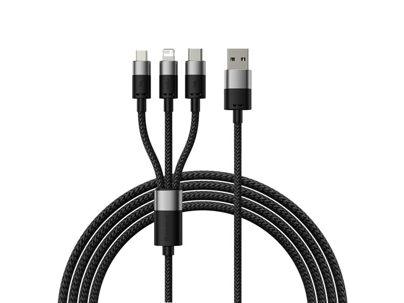 سیم شارژر چند سر بیسوس Baseus StarSpeed 1-for-3 Fast Charging Data Cable 1.2m CAXS000001