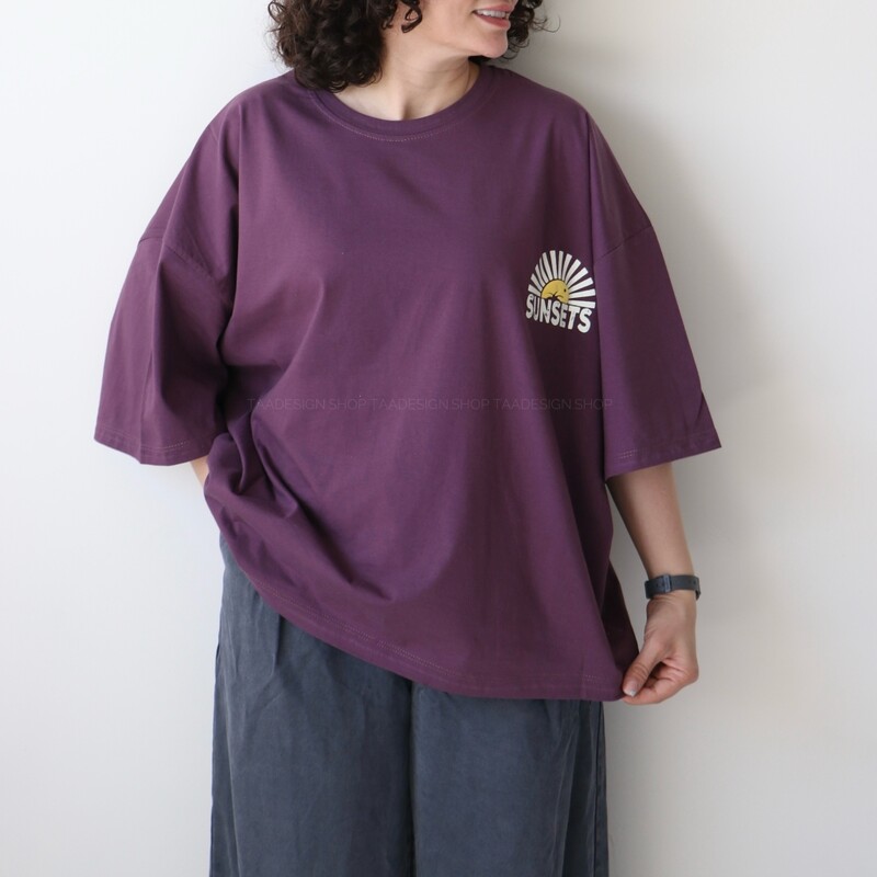 تیشرت لانگ sunsets کد 6079