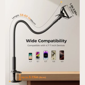 قیمت هولدر موبایل بازو بلند سایجی با قابلیت اتصال به لبه میز و تخت