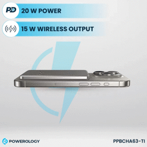 خرید پاوربانک وایرلس مگ سیف 15 وات و تایپ سی 20 وات 5000 پاورولوژی