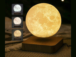 چراغ خواب ماه شناور مغناطیسی پرینت سه بعدی معلق Magnetic levitation moon lamp romantic light levitation 3D printing