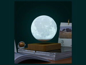 چراغ خواب ماه شناور مغناطیسی پرینت سه بعدی معلق Magnetic levitation moon lamp romantic light levitation 3D printing