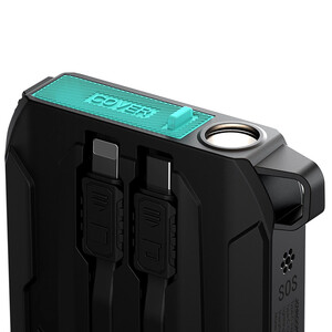 قیمت پاور بانک 22.5 وات 10000 با کابل متصل تایپ سی و لایتنیگ جویروم