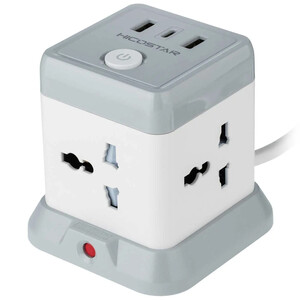 چندراهی برق 4 سوکت 2500 وات، دو USB و دو تایپ سی هایکو استار Hicostar HS-PS321 با کابل دومتری
