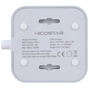 فروش چندراهی مکعبی برق وشارژر دیواری 4 سوکت و 2 یو اس بی و 1 تایپ سی هایکو استار