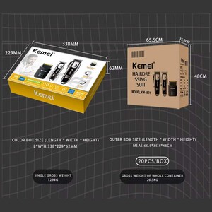 ست ریش تراش و ماشین اصلاح 3 تایی کمی