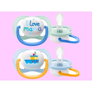 پستانک ارتودنسی دو عددی نوزادی 6-0 ماه مدل ultra air فیلیپس اونت philips avent