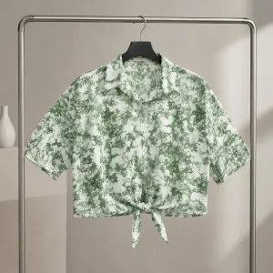 شومیز گره ای طرحدار مدل پروانه
