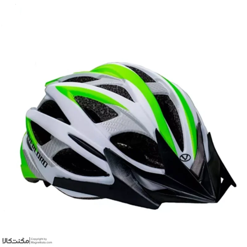 کلاه دوچرخه سواری اورلود سفید سبز کد 1739