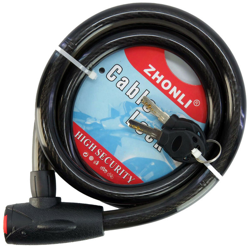 قفل کابلی موتورسیکلت ژونلی  مدل  ZHNLI 18-1500 کد 1711