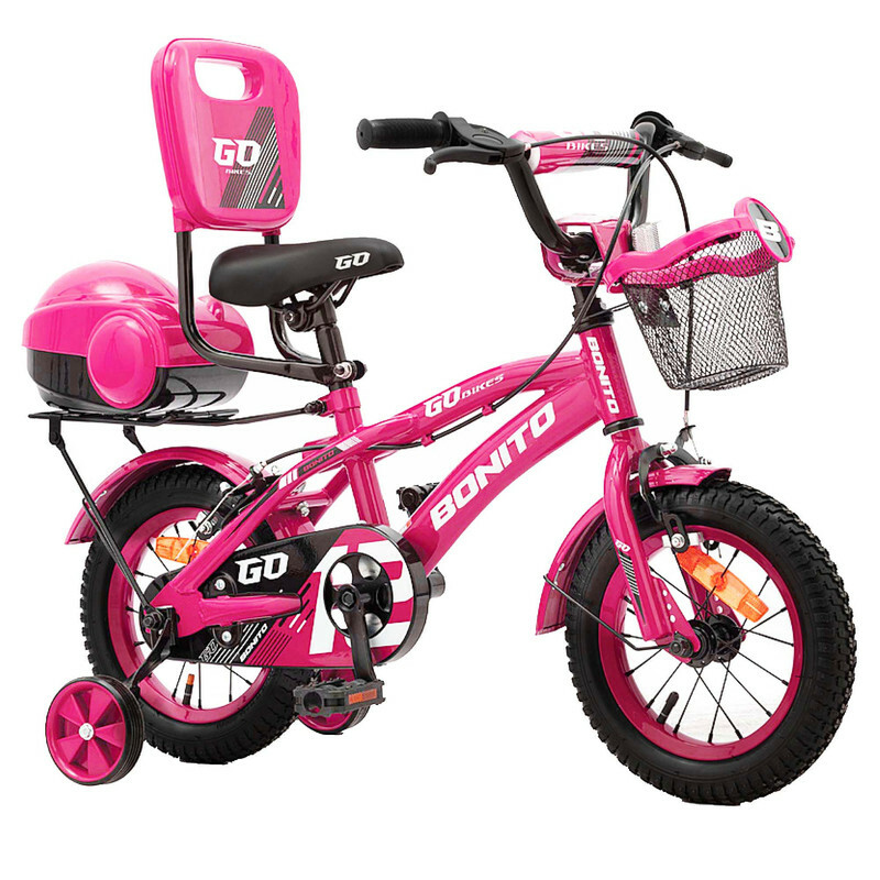 دوچرخه کودک شهری بونیتو مدل GO کد 1732 صورتی سایز طوقه 12 اینچ