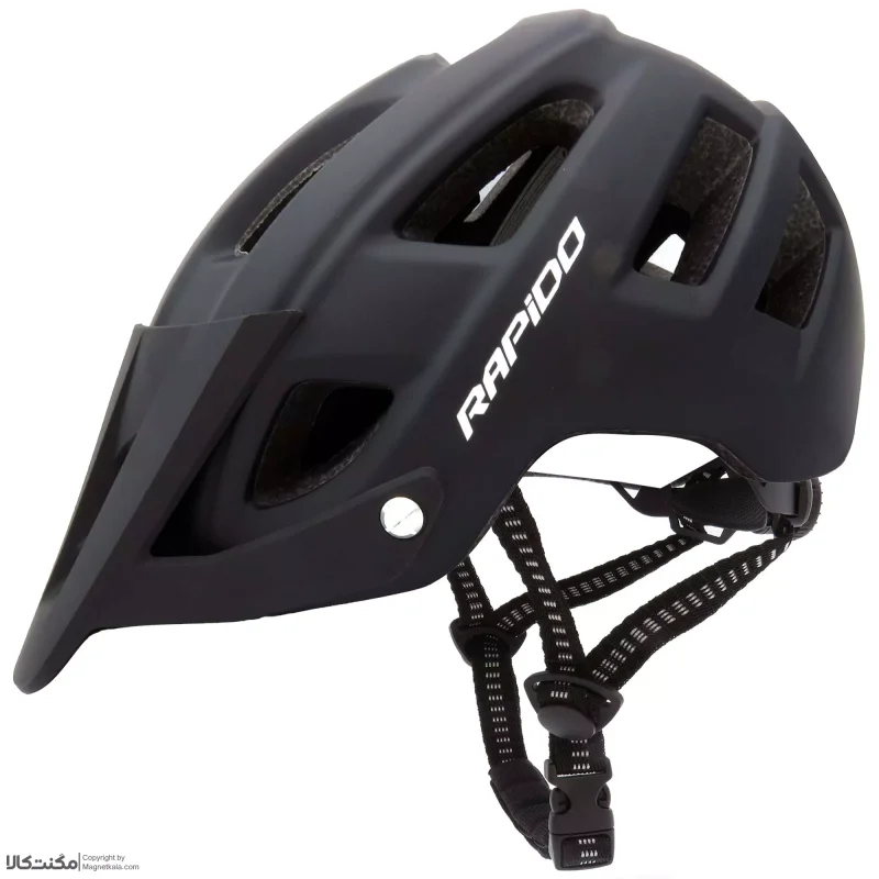 کلاه دوچرخه سواری راپیدو نقابدار مشکی کد 1473 – سایز 56-61