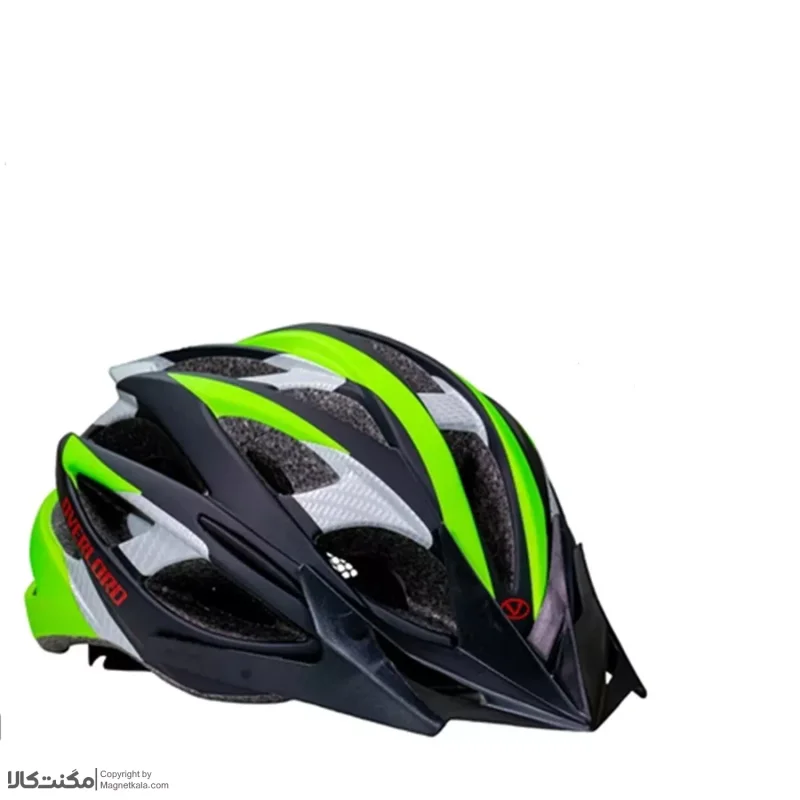 کلاه دوچرخه سواری اورلود مشکی سبز کد 1736