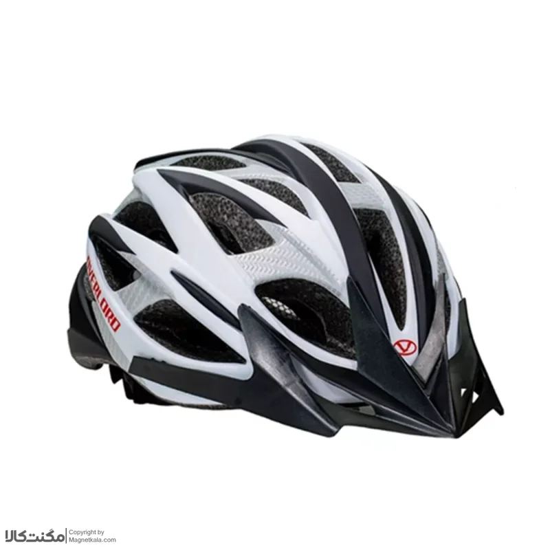 کلاه دوچرخه سواری اورلود مشکی سفید کربنی کد 1737 – سایز 58-61