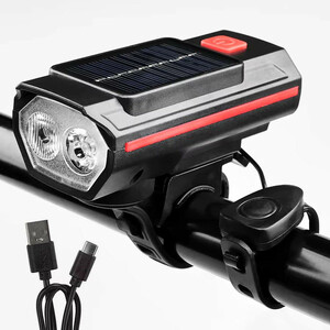 چراغ جلوی دوچرخه نیترو مدل خورشیدی کد 1599