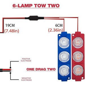 چراغ پلیسی لنزدار دو رنگ کد 1750
