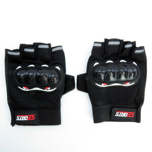 دستکش دوچرخه سواری نیمه انگشتی مدل محافظ دار کد 1649 سایز L