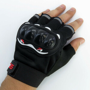 دستکش دوچرخه سواری نیمه انگشتی مدل محافظ دار کد 1649 سایز L