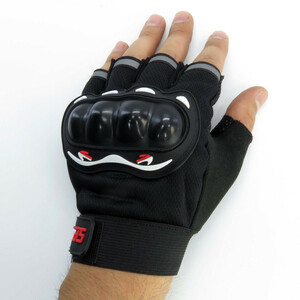 دستکش دوچرخه سواری نیمه انگشتی مدل محافظ دار کد 1649 سایز L