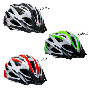 کلاه دوچرخه سواری اورلود سفید سبز کد 1739