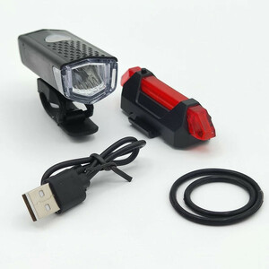 چراغ جلو و عقب دوچرخه مدل شارژی کد 760