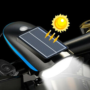 چراغ جلوی دوچرخه مدل پنل خورشیدی کد 1683