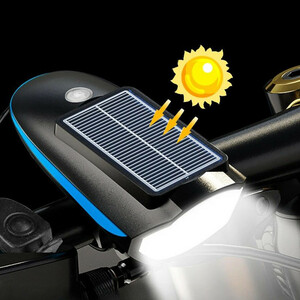 چراغ جلوی دوچرخه مدل پنل خورشیدی کد 1683