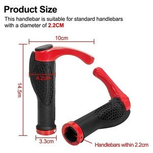 گریپ دسته دوچرخه راکس مدل شاخ گاوی طبی کد 1667 مجموعه 2 عددی