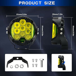 پروژکتور آفرود sf3 زرد 100 وات کد 1815 – بسته 2 عددی