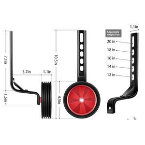 چرخ کمکی دوچرخه راکس مدل قابل تنظیم کد 1673 بسته 2 عددی