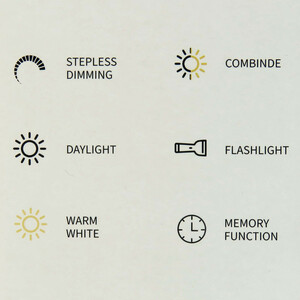 نورافکن دستی توبیز مدل 3 کاره کد 1716 با نور چند رنگ