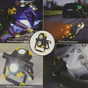 نورافکن دستی توبیز مدل 3 کاره کد 1716 با نور چند رنگ