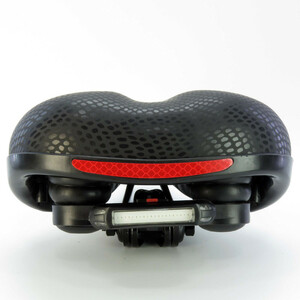 زین دوچرخه مدل چراغ دار پوست ماری کد 1666