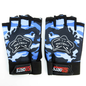 دستکش دوچرخه سواری مدل نیمه انگشتی طرح چریکی کد 1664 سایز L