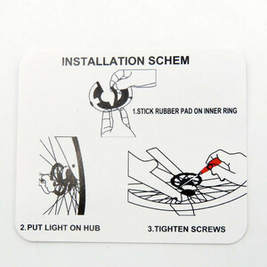 چراغ دوچرخه مدل دور توپی کد 1603