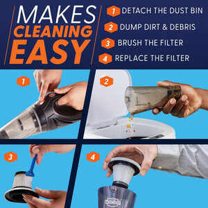 جارو شارژی دستی مدل VACUUM CLEANER