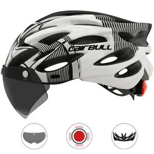 کلاه ایمنی دوچرخه کربول مدل CB26 عینک دار چراغ دار