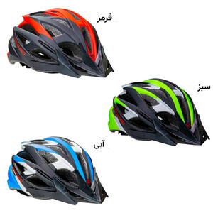 کلاه دوچرخه سواری اورلود مشکی سبز کد 1736