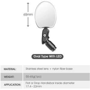 آینه دسته‌ فرمان دوچرخه مدل کد 2004