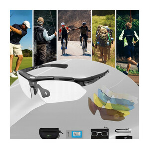 عینک دوچرخه سواری راک براس ۵ لنز کد 1764