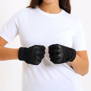 دستکش موتورسواری مدل تاکتیکال نیم انگشتی کد 1915